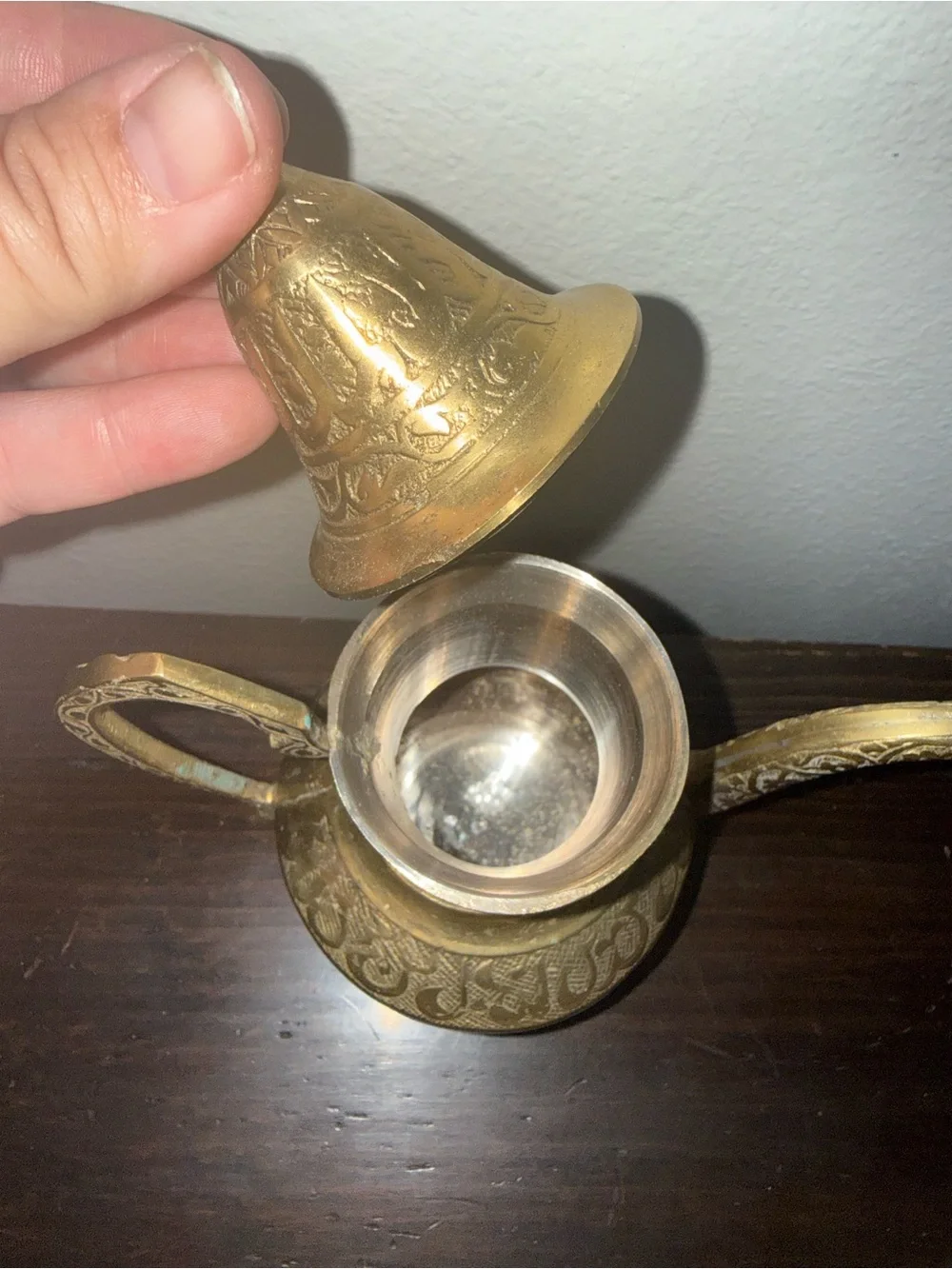 Vintage Brass Arabic Dallah Coffee Pot